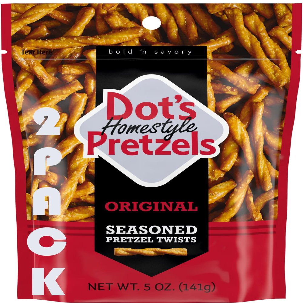 Dot's: Homestyle Pretzels, Pretzel Twists Original Seasoned, 5 Ounce (2 Pack, Total 10 oz), Bundled by SUPERDEALS with Mystery Gift