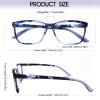 Henotin 4 Pack Ladies Reading Glasses Blue Light Blocking Spring Hinge Readers Anti Eyestrain Computer Eyeglasses (Multicolor-6, 1.75) view 3