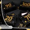 Powbrace 13" Birthday Gift Bag with Tissue Paper & Card(Black 20th) view 4