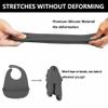 Tiwerlfe Silicone Adult Bib, Pack of 2 Adjustable and Washable Bib for Men & Women, Waterproof for Elderly with Crumb Catcher (Dark Grey) view 2