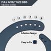 Tiwerlfe Silicone Adult Bib, Pack of 2 Adjustable and Washable Bib for Men & Women, Waterproof for Elderly with Crumb Catcher (Dark Grey) view 4
