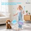 28'' Kids Mini Broom and Dustpan Set - Toddler Cleaning Toy, Toddler Household Helper, Parent-Child Interactive Play Cleaning Tool, Cute Cartoon Design, Small Safe Corner Broom (Blue) view 2