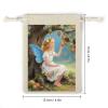 STVNKML 8-Pack Ancient Tree Flower Fairy Drawstring Gift Bags Cotton Linen Party Favors Bags for Decorated Event Favors view 2