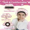 Satin Bonnet for Kids Baby with Adjustable Soft Elastic Band(Beige Heart) view 3
