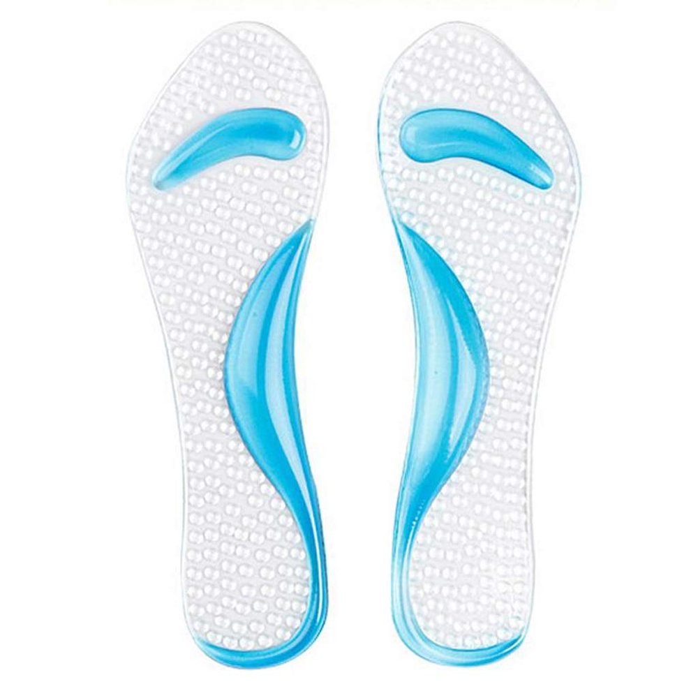 EWUROI Non-Slip Women Gel 3/4 Cushion Orthopedic Insoles for High Heels Shoes(Blue)