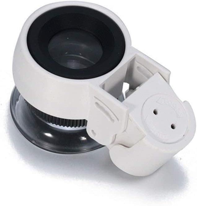 Screen Magnifier 45X Hd with Lamp Canister Jewel Magnifying Glass Desktop Magnifying Glass with Led Banknote Detector Illumination Microscopic Magnifier Magnifier with LED Light Double The c
