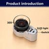 Screen Magnifier 45X Hd with Lamp Canister Jewel Magnifying Glass Desktop Magnifying Glass with Led Banknote Detector Illumination Microscopic Magnifier Magnifier with LED Light Double The c view 2