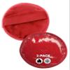 Alpi Circle Plush Gel Ice Packs Reusable & Microwavable 4x4 Small Ice Packs for Kids & Adults Hot or Cold Eye Mask with Beads - Plush Comfort for Muscle Aches & Minor Discomfort Red view 1