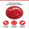 Alpi Circle Plush Gel Ice Packs Reusable & Microwavable 4x4 Small Ice Packs for Kids & Adults Hot or Cold Eye Mask with Beads - Plush Comfort for Muscle Aches & Minor Discomfort Red view 3