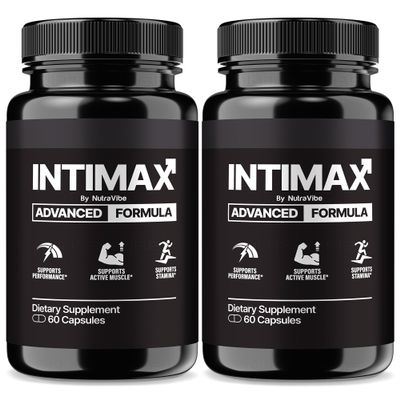(2 Pack) Intimax Capsules Original Intemax Test Support with Premium Formula for Stamina, Daily Performance & Lasting Energy | Intamax Easy-to-Swallow Daily Pills, Official Reviews (120 Capsules)