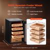 VEVOR Electric Humidor, 88L Cigar Humidor, 1000 Counts Electric Cigar Humidor with Compressor Cooling, Constant Humidity & Temperature Control, Spanish Cedar Wood Shelves & Drawers, for Household view 4