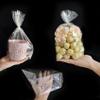 8 x 11 Bottom Gusset Gift Bags, 100Pcs Clear Cellophane Gift Bags with 110pcs Twist Ties for Party Favor Packaging, Gift Mug Wrapping, Clear Treat Goodie Bags for Cookie, Candy, Popcorn Food Storage view 4