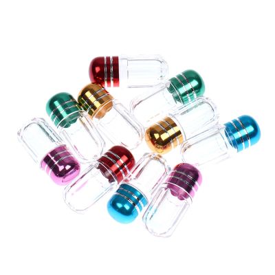 10Pcs Portable Capsule Pill Case Clear Daily Pill Dispenser Storage Tank Tablet Container Waterproof Dustproof for Outdoor Travel