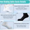 Extra-Wide Diabetic Socks 6 Pairs with Non Binding Top for Wide Feet,Neuropathy,Arthritic,Ankle Sock Men 10-13 Grey view 3
