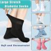 Extra-Wide Diabetic Socks 6 Pairs with Non Binding Top for Wide Feet,Neuropathy,Arthritic,Ankle Sock Men 10-13 Grey view 4
