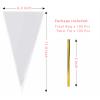 100pcs Cone Shaped Treat Bags 6.3x11.8 Inch Clear Plastic Triangle Bag for Popcorn Favor Candy, Food-Grade Plastic Treat Bags for Snacks, Cookies, Christmas Potpourri Cellophane Bags, Halloween Triangular Candy Bag view 3