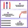 12 Pcs Silicone Nook and Cranny Brush Crevice Cleaning Brushes 3 Styles Sewing Machine Cleaning Brushes Tiny Brush for Sewing Machine, Keyboard, Small Spaces, Orange Purple Red view 3