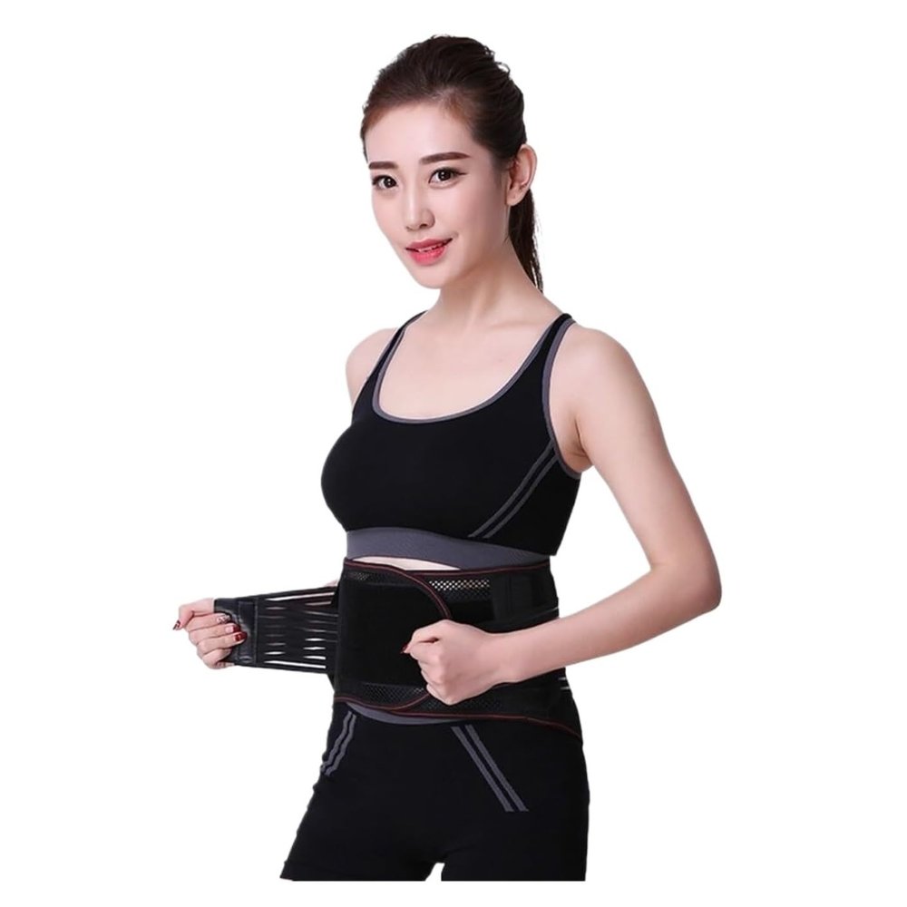 Back Support Adjustable Back Brace Breathable Waist And Back Posture Correctors With 3 Removable Pads Support Belt