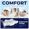 YESINDEED Pain Relief Cooling Pillow Cervical Neck Support for Sleeping, Contoured Memory Foam Design for Neck and Shoulder Pain, Ergonomic Sleep Solution for Side Sleepers, Snoring, Posture view 2