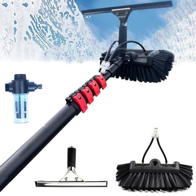 3.6-10.8 M Window Cleaning Pole/Water Fed Telescopic Brush/Extendable Cleaner Conservatory Roof/Squeegee/Soap Dispenser (5.4M)
