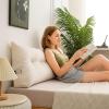 Triangular Wedge Headboard Pillow, 4.8In Thickened Positioning Support Reading Backrest Ergonomic Full Size Wedge Pillow Headboard for Dorm Bed Pillows Cushion Bed Bolster (Grey,2415.8In) view 2