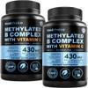 9-in-1 Vitamin B Complex - Methylated Multivitamin with B12 Methylcobalamin, Methylfolate, L-5-MTHF & Vitamin C - Methylated B Complex for Women & Men - Non-GMO, Gluten-Free, & Vegan (180 Servings) view 1