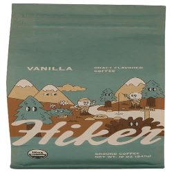 Hiker Coffee Ground Vanilla Coffee 12 oz (Pack of 6)