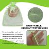 100Pcs 6x8 Inch Fruit Protection Bags with Drawstring, Breathable Mesh Organza Bags for Garden Plants, Birds & Pest Barrier, Green view 4
