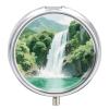 Nutritional Supplement Box Mountain Waterfall Printed Daily Portion Box Portable Three Compartments Suitable for Travel and Commuting view 1