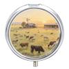 Nutritional Supplement Box Cowboy Ranch Scenery Printed Daily Portion Box Portable Three Compartments Suitable for Travel and Commuting view 1