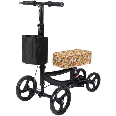 Uorisanigo Christmas Cover for Knee Scooter Cushion Walker Accessories Maple Leaf Pattern Knee Walker Pad Cover Thanksgiving Day Decorations