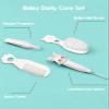 Baby Healthcare and Grooming Kit, Electric Safety Nail Trimmer Baby Nursery Kit, Newborn Care Kits with Hair Brush Comb for Newborn Infant Toddlers Baby Boys Girls Kids, Baby Shower Gifts (White) view 3