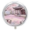Nutritional Supplement Box Cherry Blossom Garden Printed Daily Portion Box Portable Three Compartments Suitable for Travel and Commuting view 1