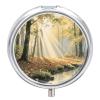 Nutritional Supplement Box Morning in The Forest Printed Daily Portion Box Portable Three Compartments Suitable for Travel and Commuting view 1