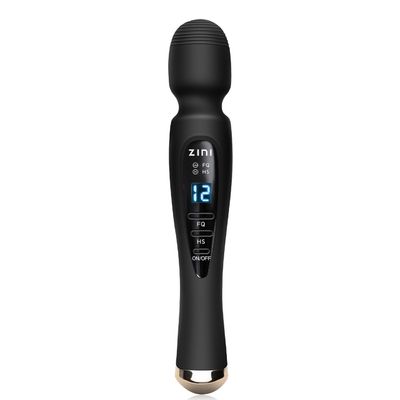 Seritivo Cordless Massager with LCD Display, Personal Massager for Pain Relief, Powerful 12 Massage Modes, Black