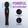 Seritivo Cordless Massager with LCD Display, Personal Massager for Pain Relief, Powerful 12 Massage Modes, Black view 2