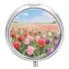 Nutritional Supplement Box Tulip Fields Printed Daily Portion Box Portable Three Compartments Suitable for Travel and Commuting view 1