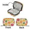 Eyanle Cute Citrus Slices Travel Pill Organizer Case Box Container Weekly Portable Vitamin Medicine Holder Storage Bag with Zipper Removable view 4