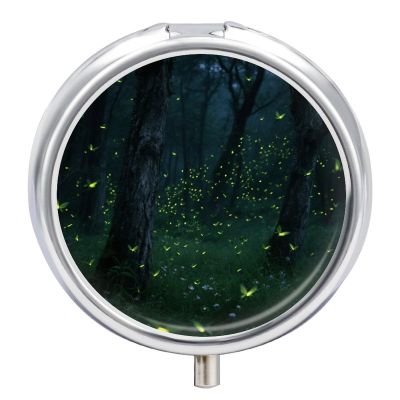 Nutritional Supplement Box Firefly Forest Printed Daily Portion Box Portable Three Compartments Suitable for Travel and Commuting