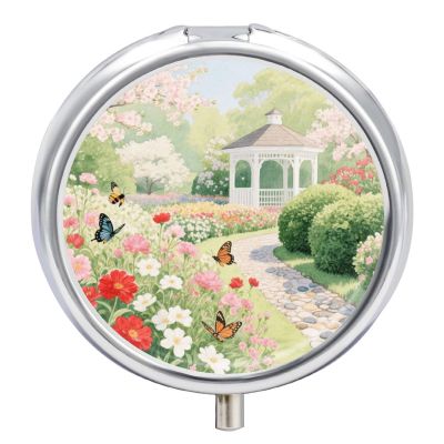 Nutritional Supplement Box Spring Garden Printed Daily Portion Box Portable Three Compartments Suitable for Travel and Commuting