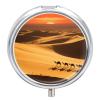 Nutritional Supplement Box Desert Camel Caravans Printed Daily Portion Box Portable Three Compartments Suitable for Travel and Commuting view 1