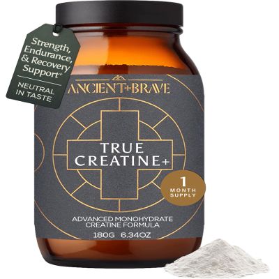 Ancient + Brave True Creatine+ Packets 15 x 6g, Monohydrate Creatine Supplement with Taurine, Magnesium and Vitamin D Supplement, Womens Creatine Powder, for Energy and Performance
