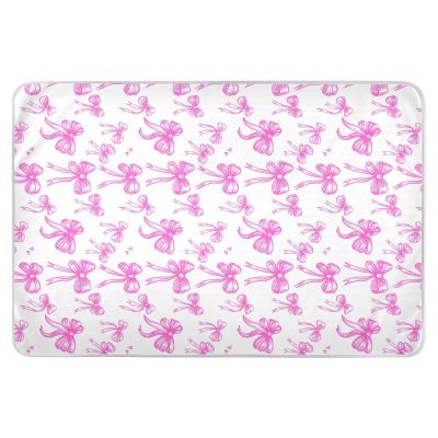 GOODOLD Washable Bed Pad for Incontinence 34" x 52" - Large Reusable Waterproof Mattress Protector with Non-Slip Back for Kids and Adults (Hand-Drawn Pink Bows)