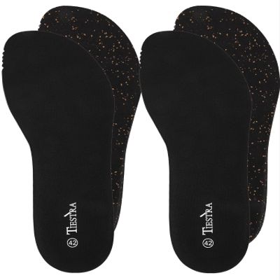 2 Pairs Cork Insoles for Crocs & Clogs-Wide Fit Thin Shoes Inserts for Birkenstock | Mules | Sneakers | Flats | Garden Sandals & Nurse Shoes Comfort Replacement Inner Soles Mens Black EU42/US9