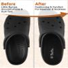 2 Pairs Cork Insoles for Crocs & Clogs-Wide Fit Thin Shoes Inserts for Birkenstock | Mules | Sneakers | Flats | Garden Sandals & Nurse Shoes Comfort Replacement Inner Soles Mens Black EU42/US9 view 4
