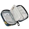 Eyanle Navy Blue Fast Food and Stars Travel Pill Organizer Case Box Container Weekly Portable Vitamin Medicine Holder Storage Bag with Zipper Removable view 2