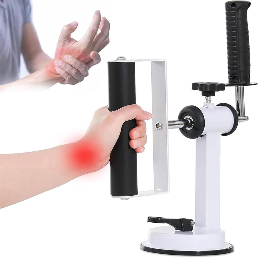 Arm Rehabilitation Rotation Trainer with Stabilizing Suction Cup, Forward/Reverse Rotation, Adjustable Resistance, 0-180 Full Angle Training