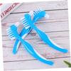 GANAZONO 3PCS Denture Cleaning Brush Double Headed Soft Bristles Non Slip Handle False Teeth Cleaner Portable for Home Use view 4