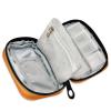 Eyanle Autumn Striped Orange Travel Pill Organizer Case Box Container Weekly Portable Vitamin Medicine Holder Storage Bag with Zipper Removable view 2