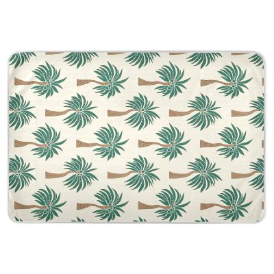 GOODOLD Washable Bed Pad for Incontinence 34" x 52" - Large Reusable Waterproof Mattress Protector with Non-Slip Back for Kids and Adults (Palm Trees Beige)